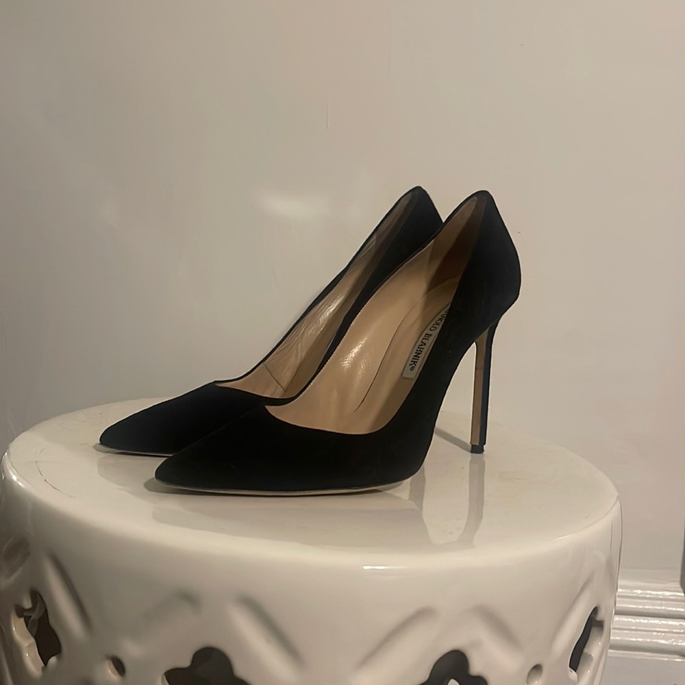 Black suede MANOLO BLAHNIK  size 38.5